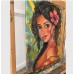 Tropical girl portrait -exotic oil painting 